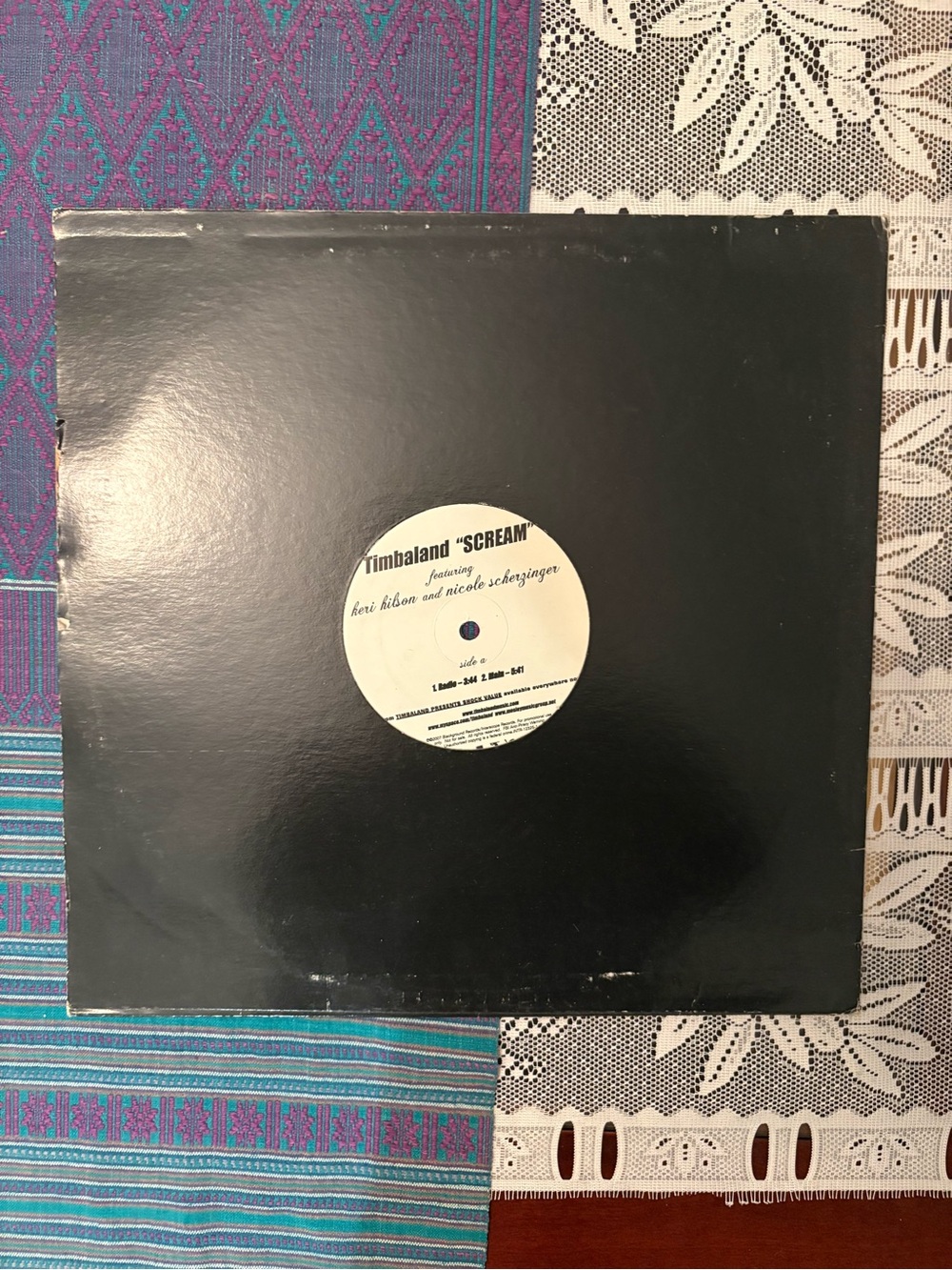 Timbaland "SCREAM" Vinyl Record - Black Sleeve, White Label
